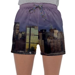 Skyline City Manhattan New York Sleepwear Shorts by Simbadda