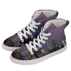 Skyline City Manhattan New York Men s Hi-top Skate Sneakers by Simbadda