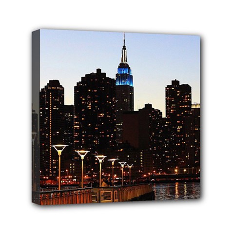 New York City Skyline Building Canvas Travel Bag by Simbadda