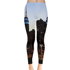 New York City Skyline Building Leggings  by Simbadda