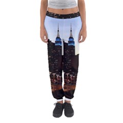 New York City Skyline Building Women s Jogger Sweatpants by Simbadda