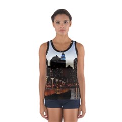 New York City Skyline Building Sport Tank Top  by Simbadda