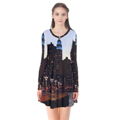 New York City Skyline Building Flare Dress by Simbadda