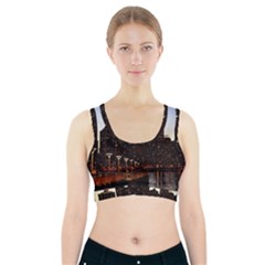 New York City Skyline Building Sports Bra With Pocket by Simbadda