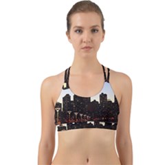 New York City Skyline Building Back Web Sports Bra by Simbadda