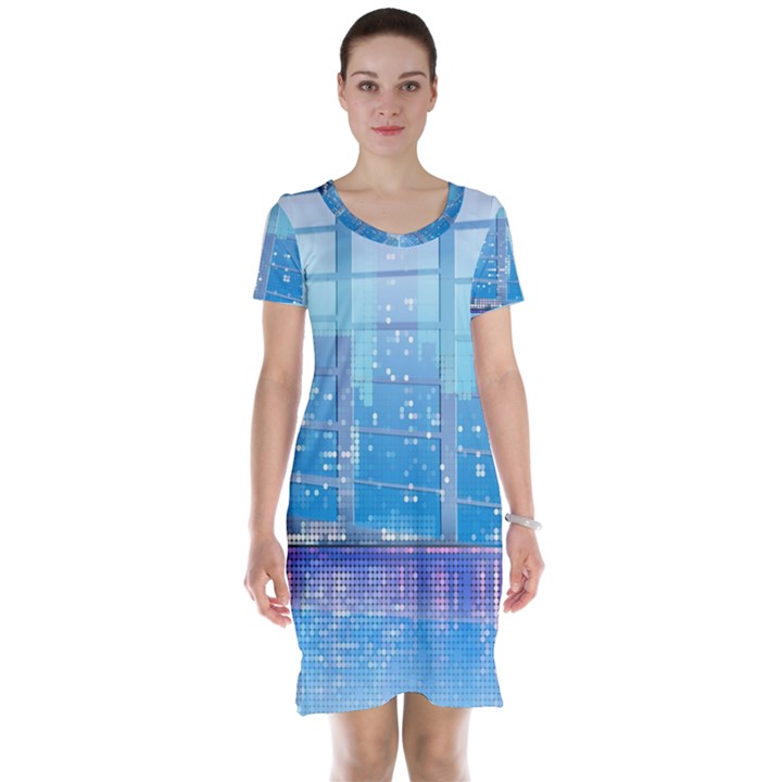 Skyscrapers City Skyscraper Zirkel Short Sleeve Nightdress