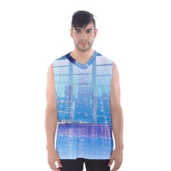 Skyscrapers City Skyscraper Zirkel Men s Basketball Tank Top by Simbadda