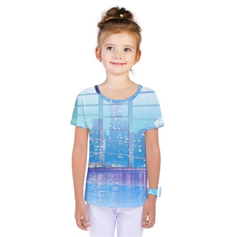 Skyscrapers City Skyscraper Zirkel Kids  One Piece Tee by Simbadda