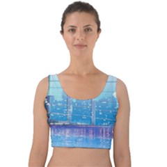 Skyscrapers City Skyscraper Zirkel Velvet Crop Top