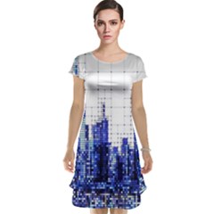 Skyscrapers City Skyscraper Zirkel Cap Sleeve Nightdress by Simbadda