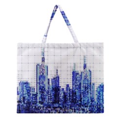 Skyscrapers City Skyscraper Zirkel Zipper Large Tote Bag by Simbadda