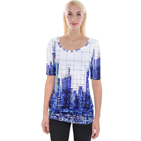 Skyscrapers City Skyscraper Zirkel Wide Neckline Tee by Simbadda