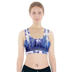 Skyscrapers City Skyscraper Zirkel Sports Bra With Pocket by Simbadda