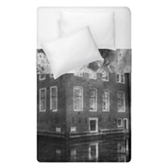 Reflection Canal Water Street Duvet Cover Double Side (single Size) by Simbadda