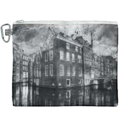 Reflection Canal Water Street Canvas Cosmetic Bag (xxxl) by Simbadda