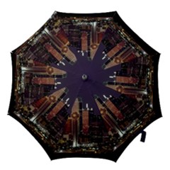 Dallas Texas Skyline Dusk Usa Hook Handle Umbrellas (small)