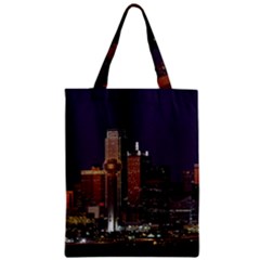 Dallas Texas Skyline Dusk Usa Zipper Classic Tote Bag by Simbadda