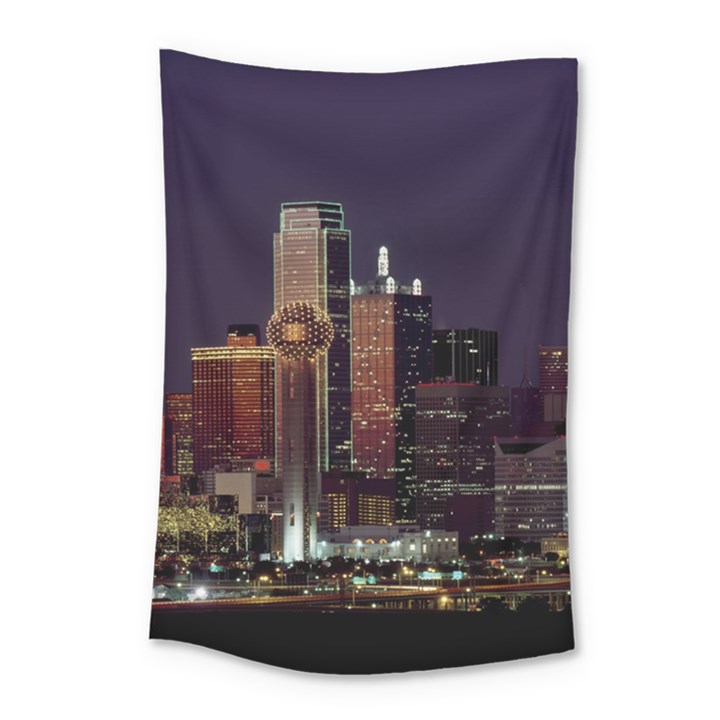 Dallas Texas Skyline Dusk Usa Small Tapestry