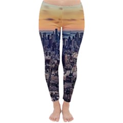 New York Skyline Architecture Nyc Classic Winter Leggings