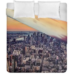 New York Skyline Architecture Nyc Duvet Cover Double Side (california King Size)