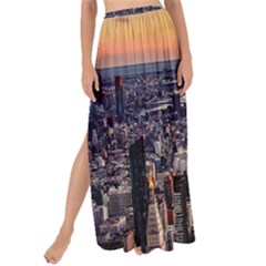 New York Skyline Architecture Nyc Maxi Chiffon Tie-up Sarong