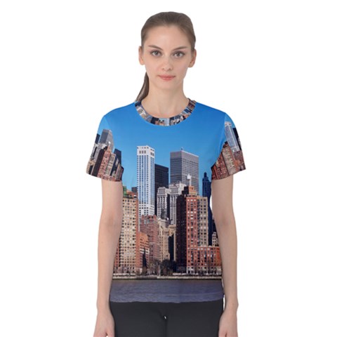 Skyscraper Architecture City Women s Cotton Tee by Simbadda