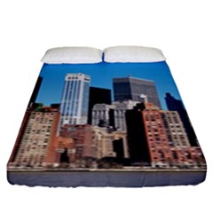 Skyscraper Architecture City Fitted Sheet (king Size) by Simbadda