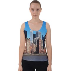 Skyscraper Architecture City Velvet Tank Top by Simbadda