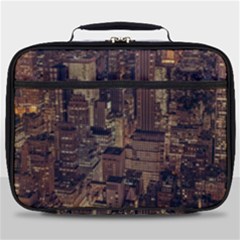 New York City Skyline Nyc Full Print Lunch Bag by Simbadda