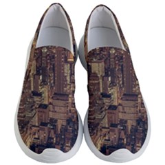 New York City Skyline Nyc Women s Lightweight Slip Ons by Simbadda