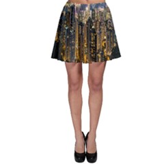 Panorama Urban Landscape Town Center Skater Skirt by Simbadda