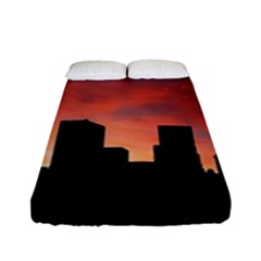 Skyline Panoramic City Architecture Fitted Sheet (full/ Double Size) by Simbadda