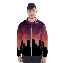 Skyline Panoramic City Architecture Wind Breaker (men) by Simbadda