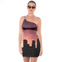 Skyline Panoramic City Architecture One Soulder Bodycon Dress View1