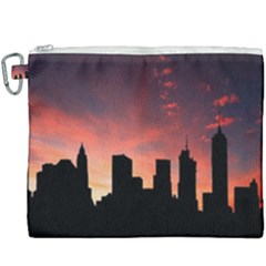 Skyline Panoramic City Architecture Canvas Cosmetic Bag (xxxl) by Simbadda