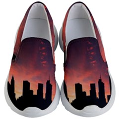 Skyline Panoramic City Architecture Kid s Lightweight Slip Ons