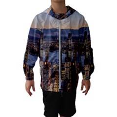 Panoramic City Water Travel Hooded Wind Breaker (kids) by Simbadda