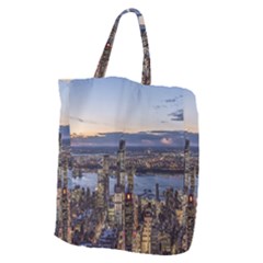 Panoramic City Water Travel Giant Grocery Zipper Tote by Simbadda