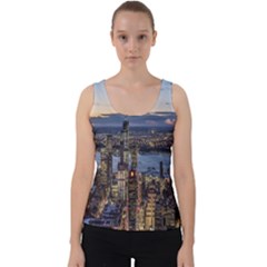 Panoramic City Water Travel Velvet Tank Top