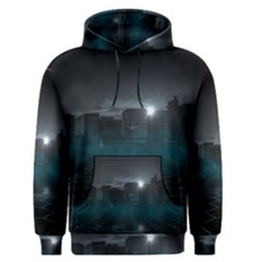 Skyline Night Star Sky Moon Sickle Men s Pullover Hoodie by Simbadda