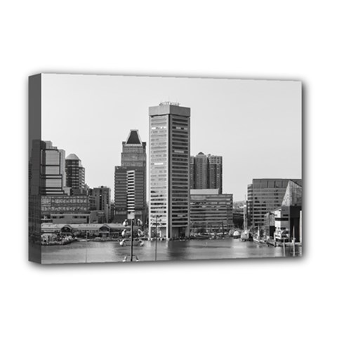 Architecture City Skyscraper Deluxe Canvas 18  X 12   by Simbadda