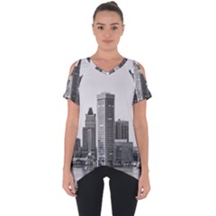 Architecture City Skyscraper Cut Out Side Drop Tee by Simbadda