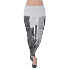 Architecture City Skyscraper Velvet Leggings