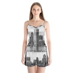 Architecture City Skyscraper Satin Pajamas Set by Simbadda