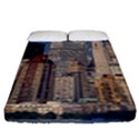 New York Skyline Manhattan Hudson Fitted Sheet (California King Size) View1