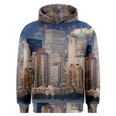 New York Skyline Manhattan Hudson Men s Overhead Hoodie by Simbadda