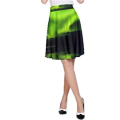 Aurora Borealis Northern Lights Sky A-line Skirt by Simbadda