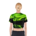 Aurora Borealis Northern Lights Sky Cotton Crop Top View2