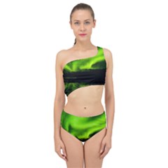 Aurora Borealis Northern Lights Sky Spliced Up Swimsuit