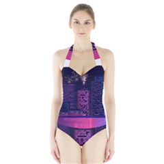 Architecture Home Skyscraper Halter Swimsuit by Simbadda